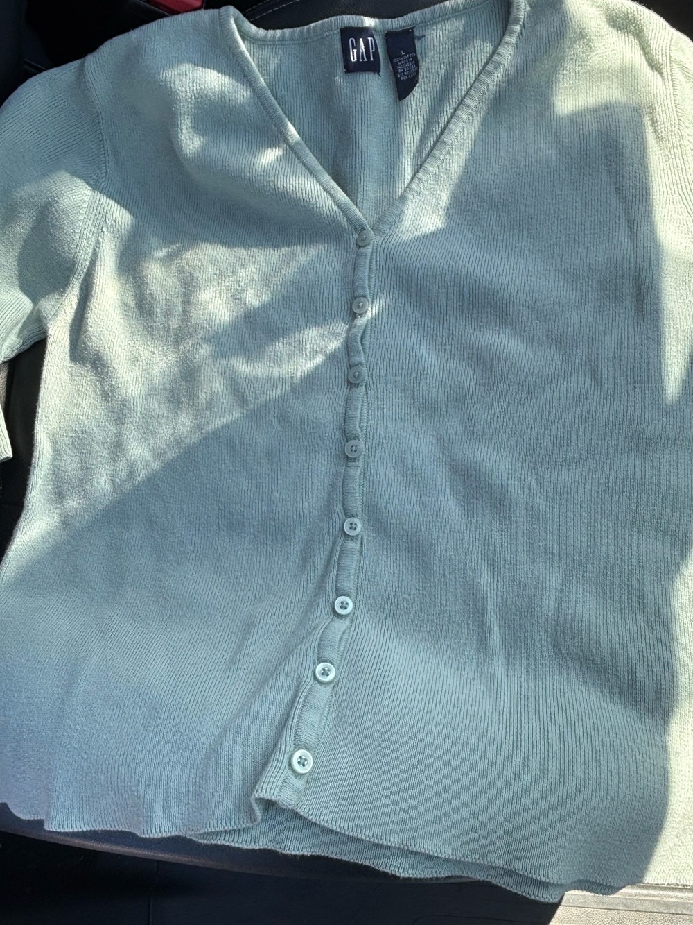 GAP Mint Green Lightweight Knit Cardigan vintage